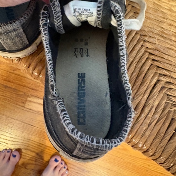 Converse Black and White Canvas Shoes - Picture 5 of 6